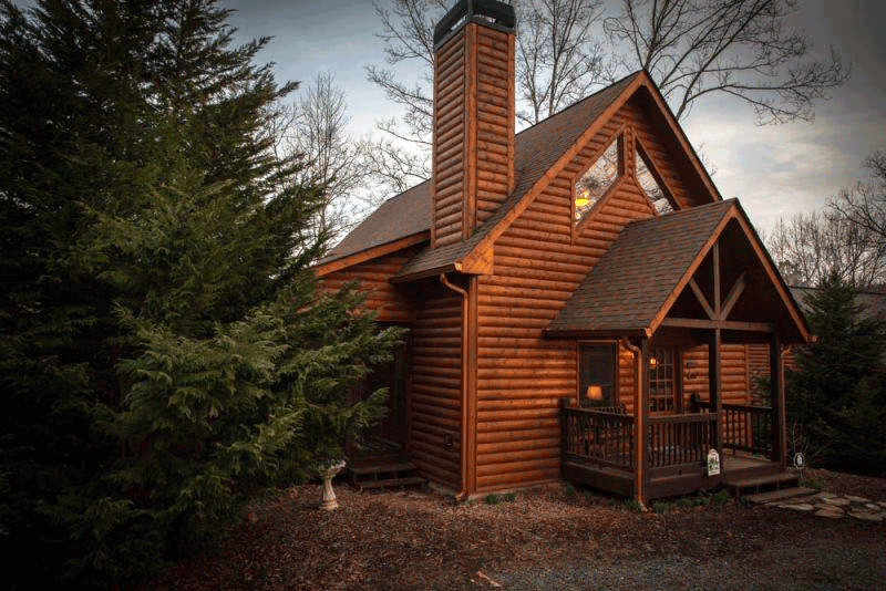 two bedroom, three bath dog friendly ellijay rental cabin image of outside
