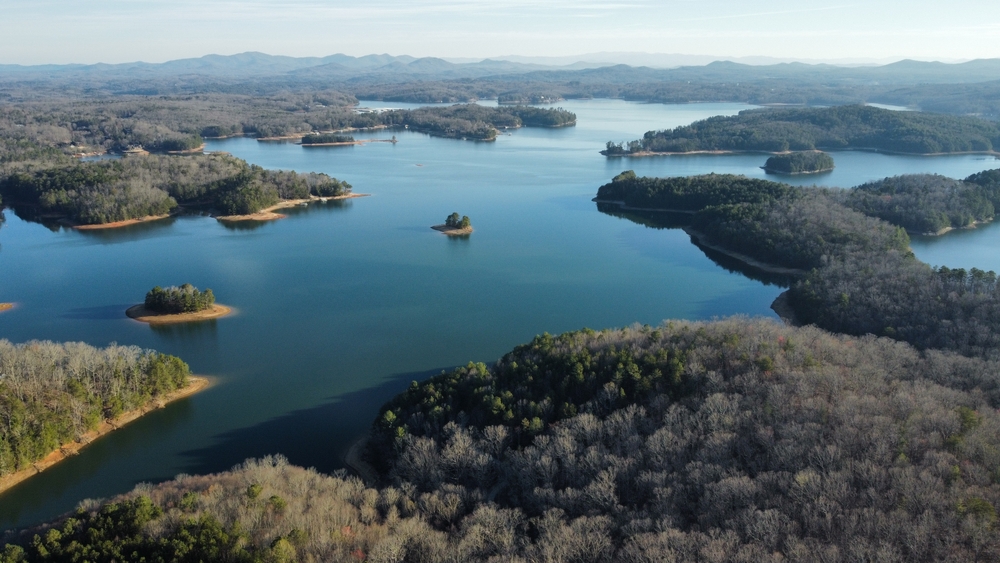 Aerial view of Lake Blue Ridge, Georgia